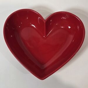Croton Red Heart Stoneware Bowl